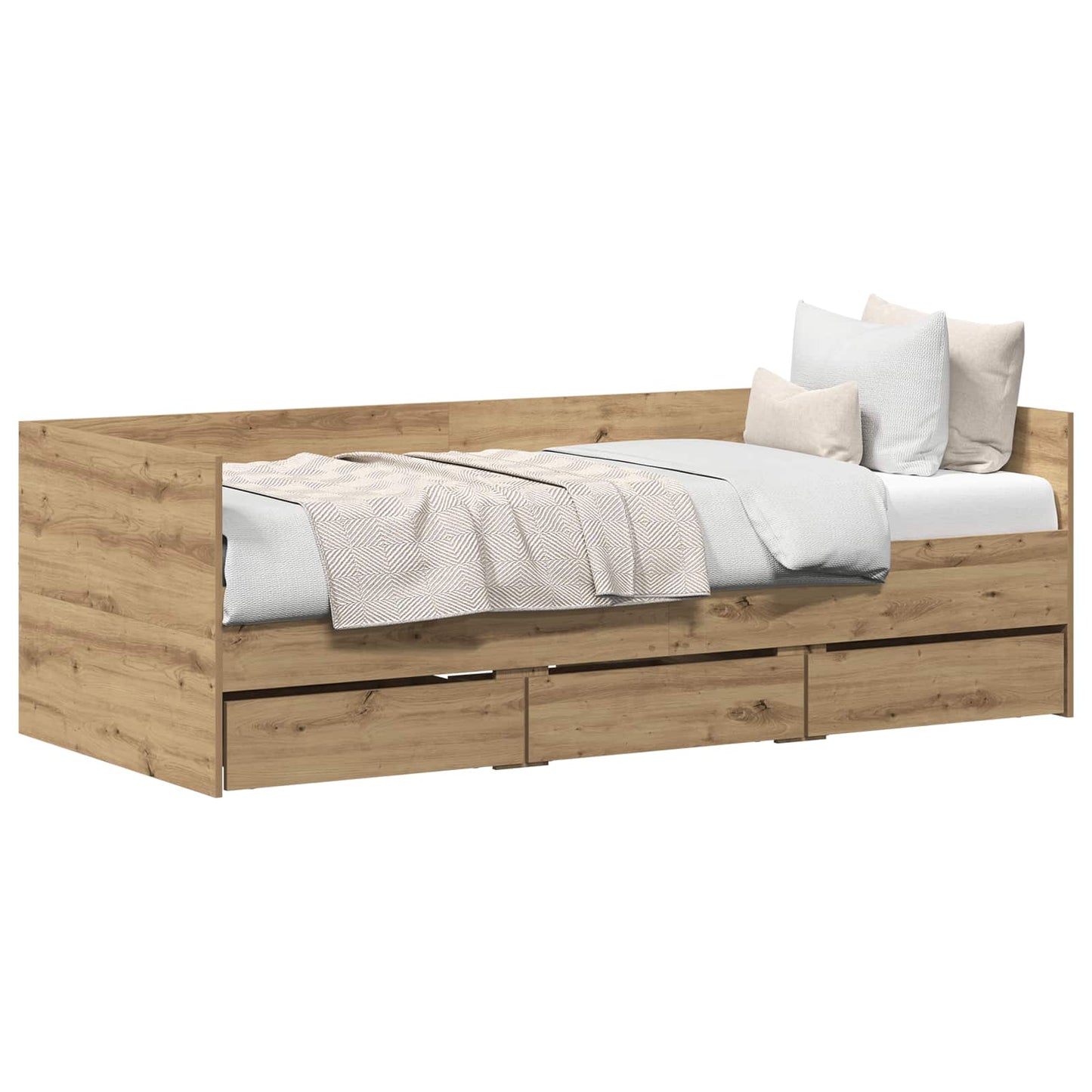 Tagesbett mit Kopfteil Artisan-Eiche 90 x 200 cm Holzwerkstoff