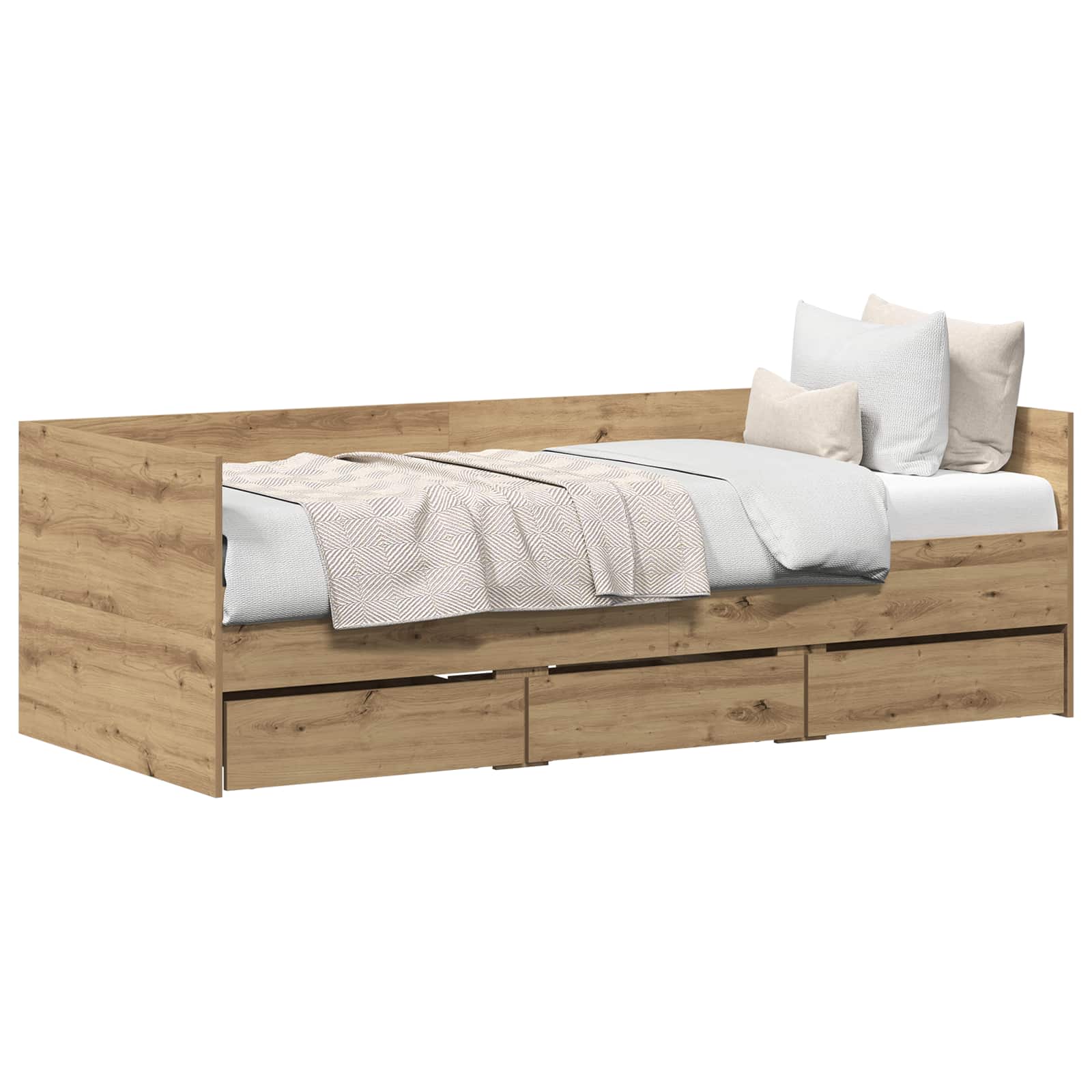 Tagesbett mit Kopfteil Artisan-Eiche 90 x 200 cm Holzwerkstoff