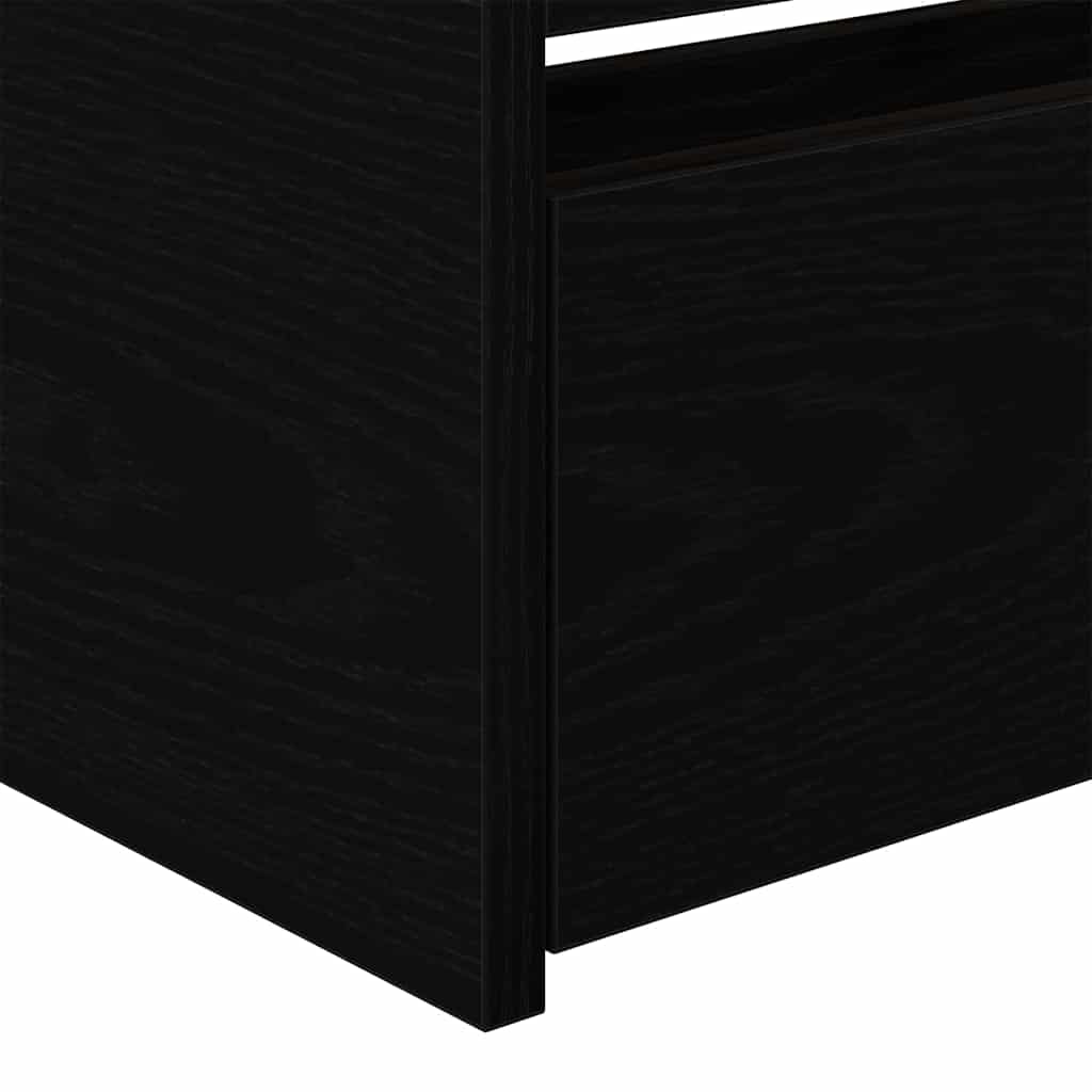 Tagesbett Schwarz Eichen-Optik 90 x 200 cm Holzwerkstoff