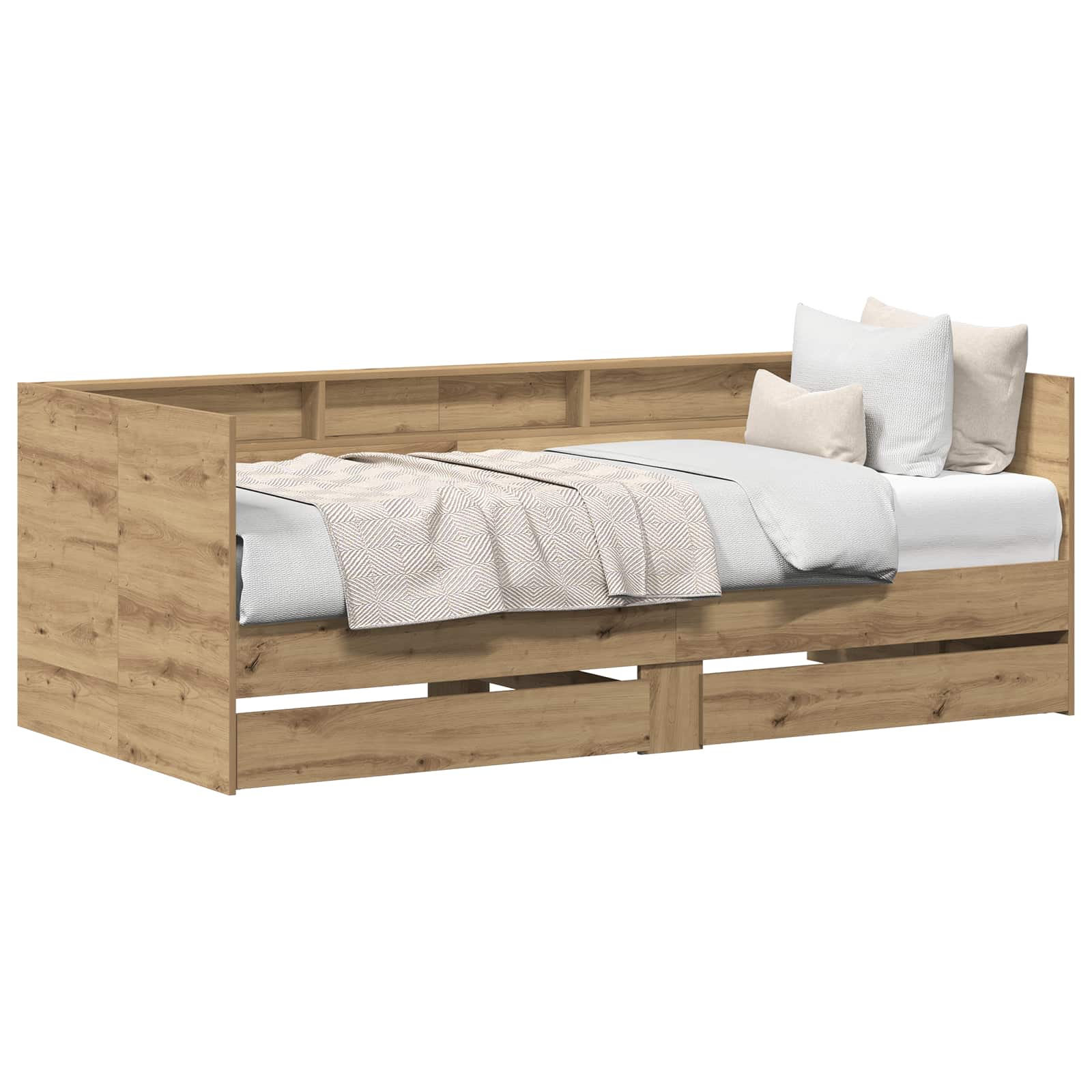 Tagesbett mit Regal Artisan-Eiche 90 x 190 cm Holzwerkstoff