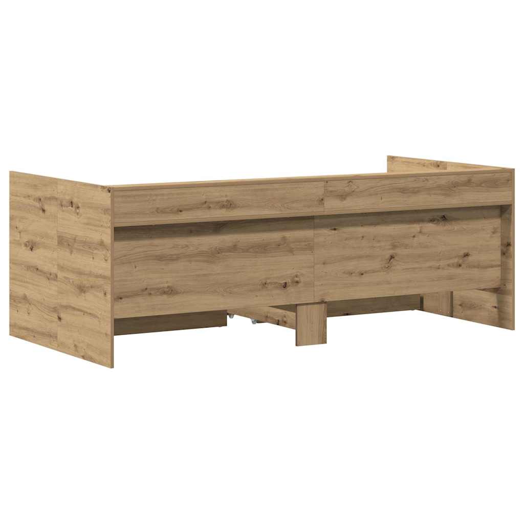 Tagesbett mit Regal Artisan-Eiche 90 x 190 cm Holzwerkstoff