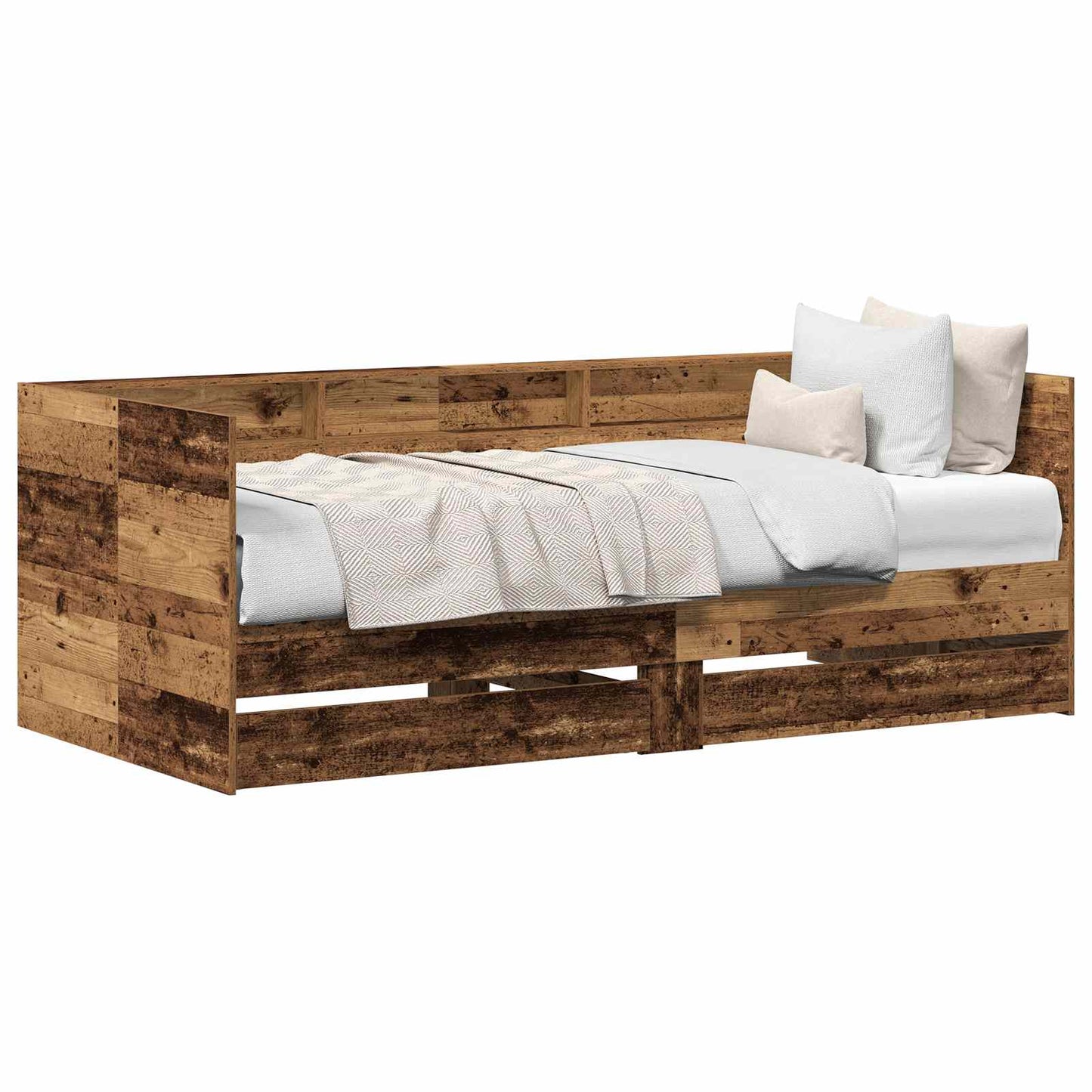 Tagesbett mit Schubladen Altholz 75 x 190 cm Holzwerkstoff