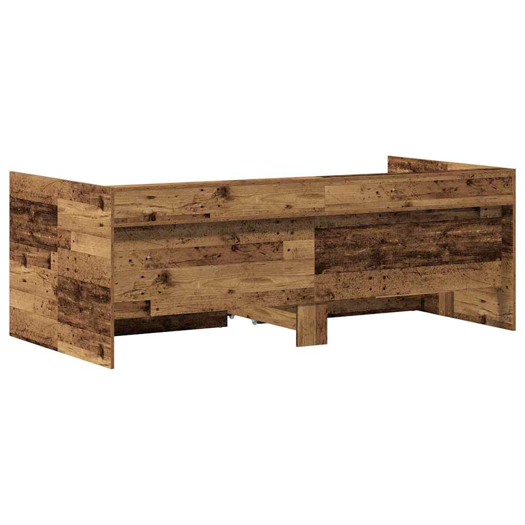 Tagesbett mit Schubladen Altholz 75 x 190 cm Holzwerkstoff