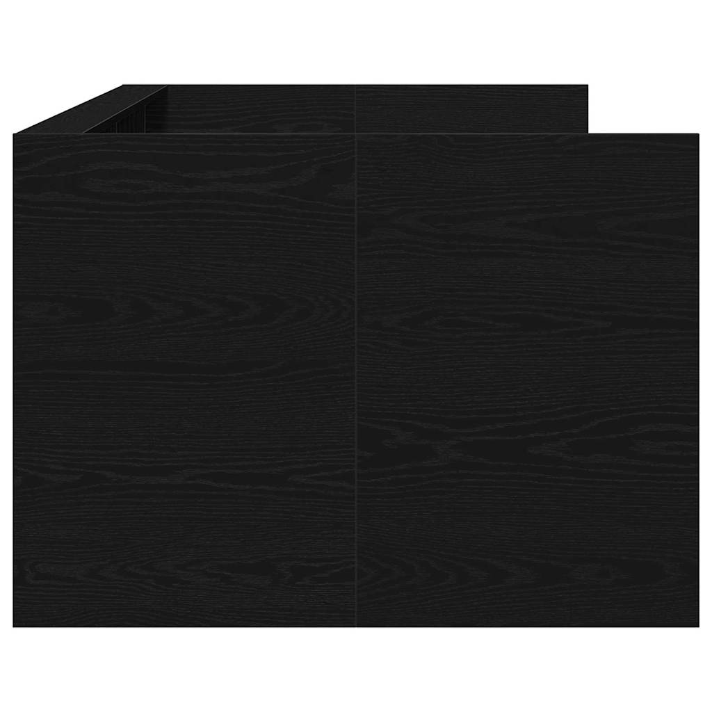 Tagesbett Schwarz Eichen-Optik 75 x 190 cm Holzwerkstoff