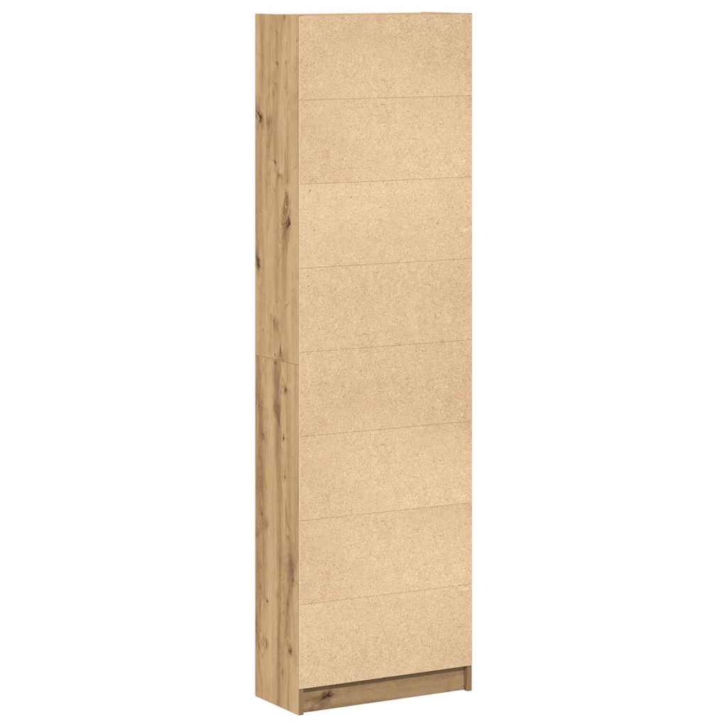 Kleiderschrank mit Regal Eiche handwerklich 55 x 25 x 189 cm