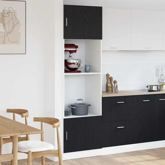 Meuble de cuisine en chêne noir collé 60 x 57 x 207 cm