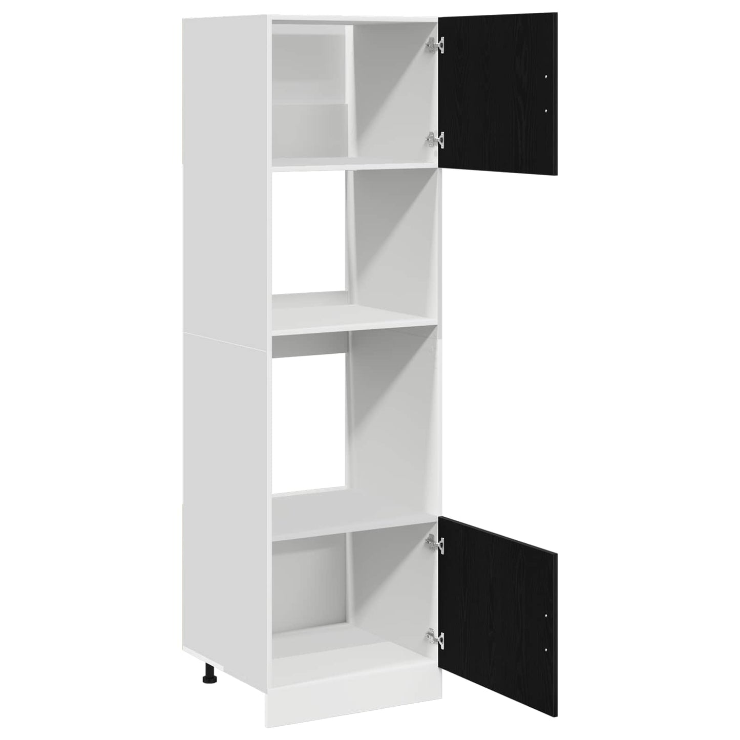 Hängeschrank Schwarz Eichen-Optik 60 x 57 x 207 cm