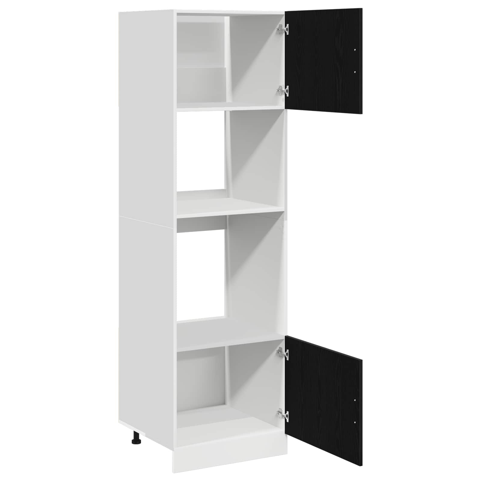 Hängeschrank Schwarz Eichen-Optik 60 x 57 x 207 cm