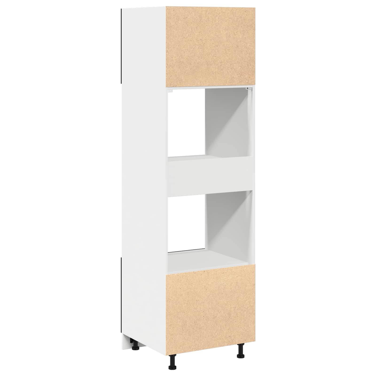 Hängeschrank Schwarz Eichen-Optik 60 x 57 x 207 cm