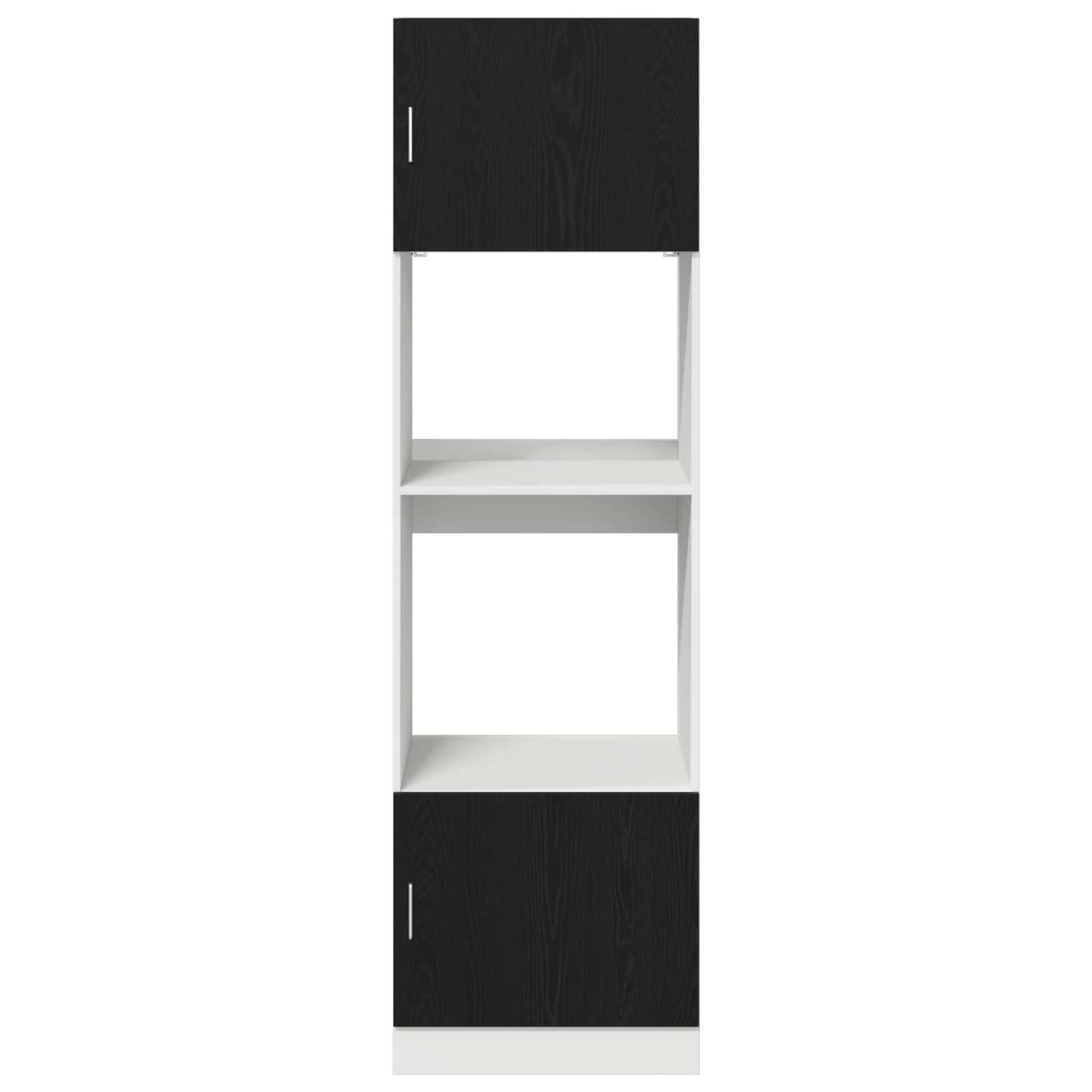Hängeschrank Schwarz Eichen-Optik 60 x 57 x 207 cm