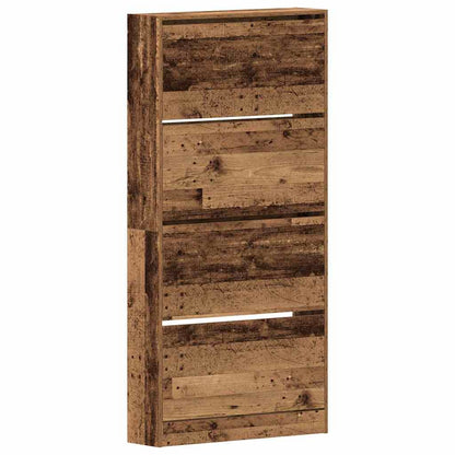 Schuhschrank 80 x 21 x 163,5 cm Holzwerkstoff Altholz