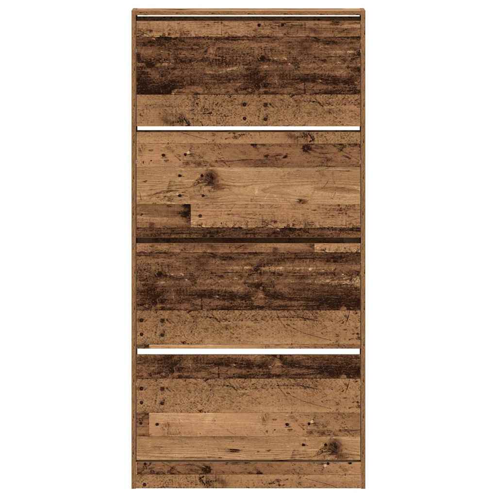 Schuhschrank 80 x 21 x 163,5 cm Holzwerkstoff Altholz