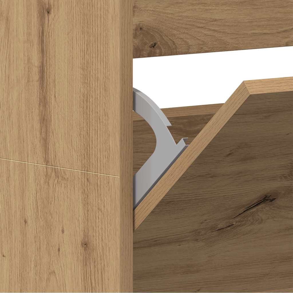 Schuhschrank Artisan-Eiche 80 x 21 x 163.5 cm Holzwerkstoff