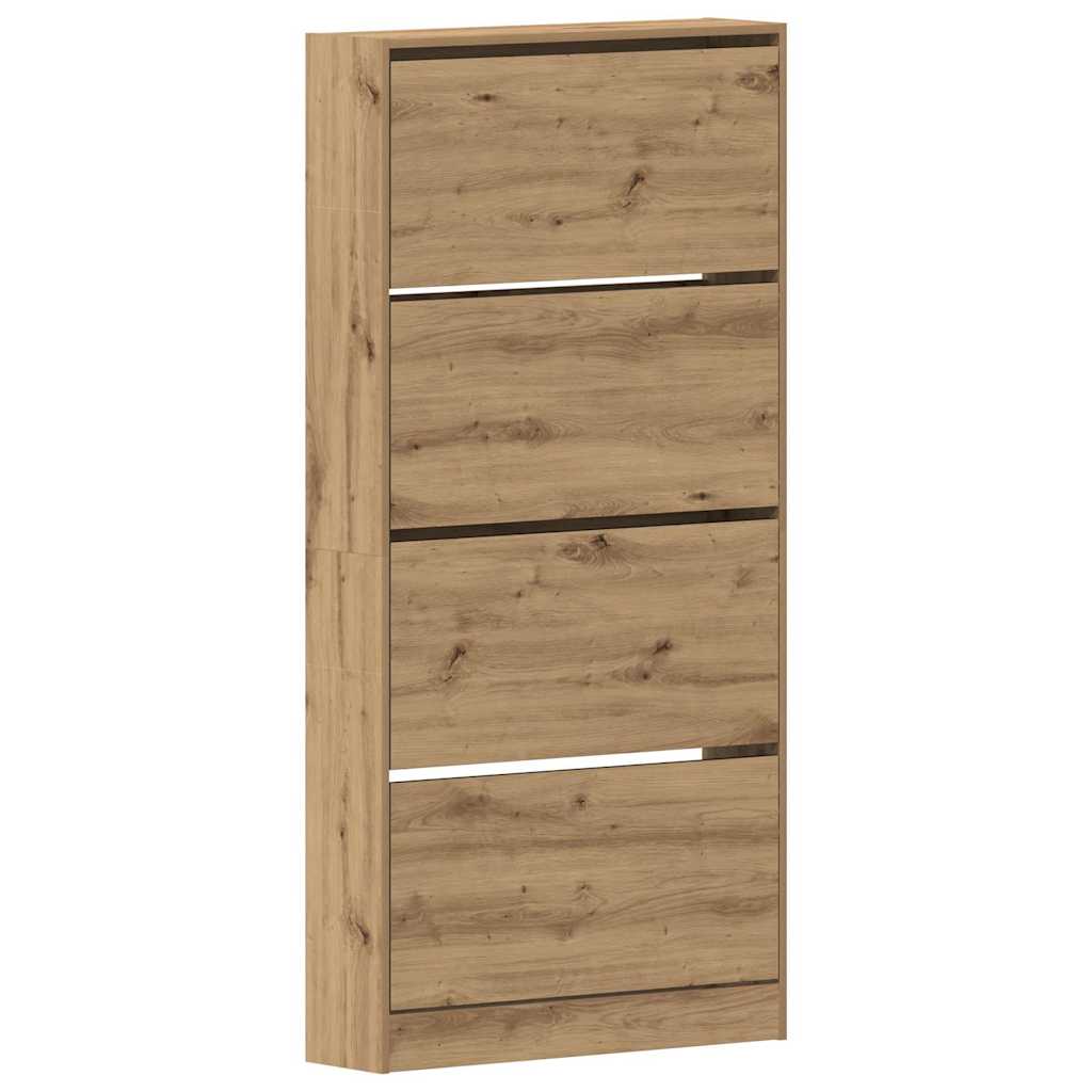 Schuhschrank 80 x 21 x 163,5 cm Holzwerkstoff Artisan-Eiche