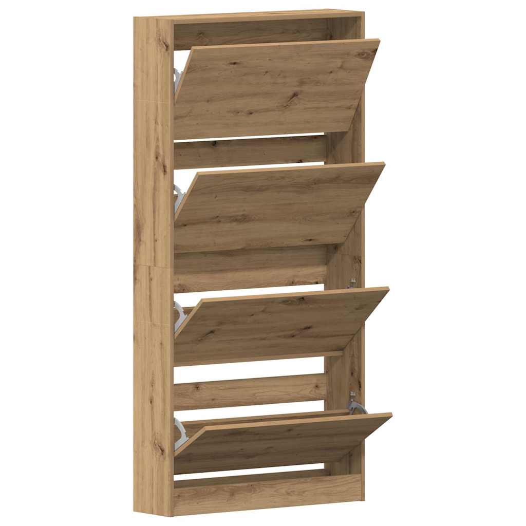 Schuhschrank 80 x 21 x 163,5 cm Holzwerkstoff Artisan-Eiche