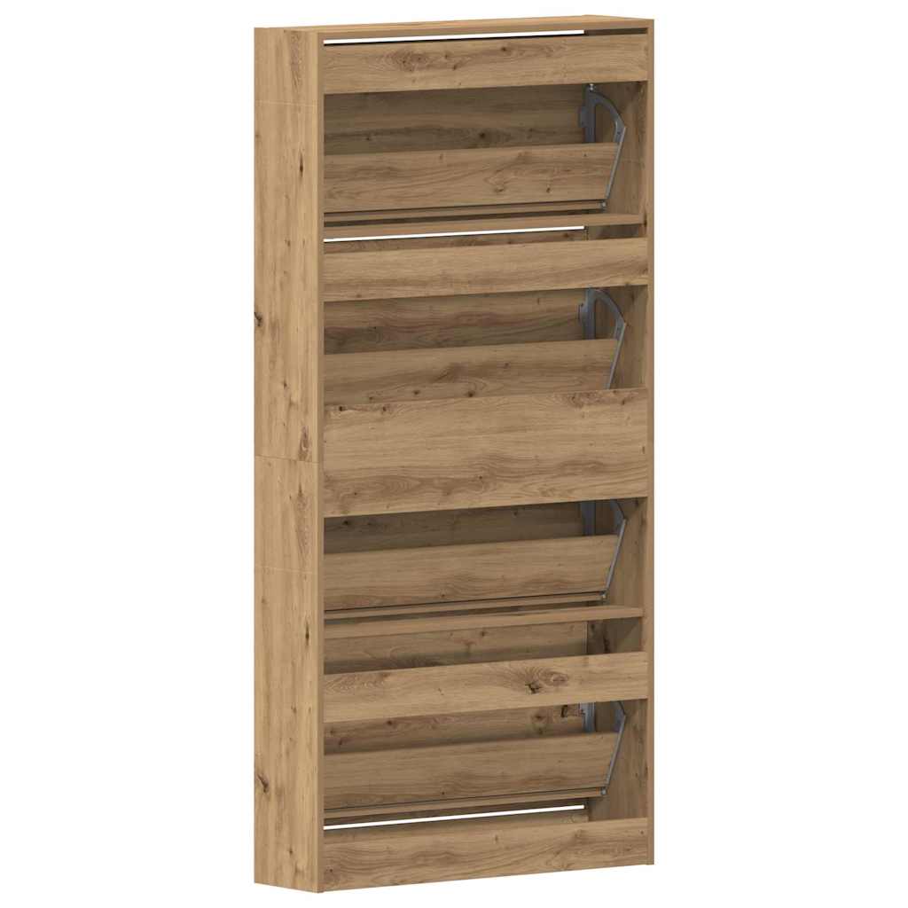 Schuhschrank 80 x 21 x 163,5 cm Holzwerkstoff Artisan-Eiche