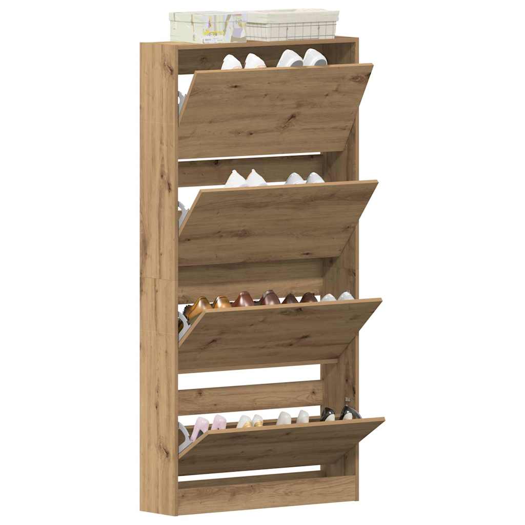 Schuhschrank 80 x 21 x 163,5 cm Holzwerkstoff Artisan-Eiche