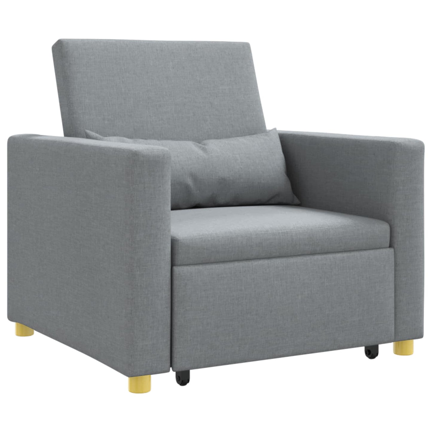 Pull out Sofa Bed Single Hellgrau 90 x 165 x 87 cm Stoff