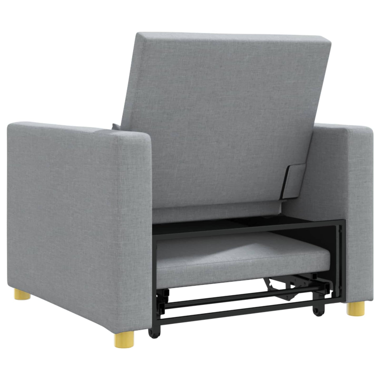 Pull out Sofa Bed Single Hellgrau 90 x 165 x 87 cm Stoff