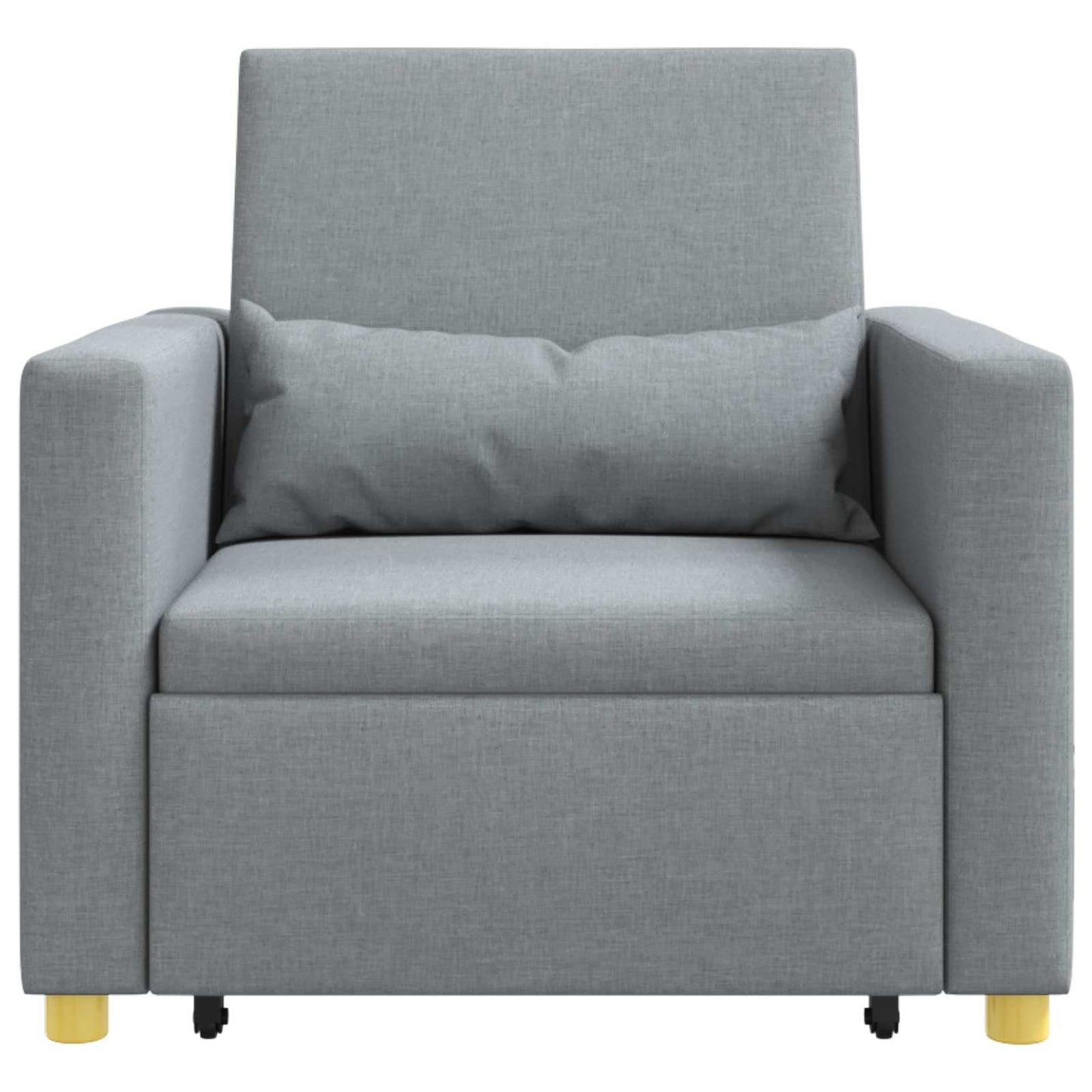 Pull out Sofa Bed Single Hellgrau 90 x 165 x 87 cm Stoff