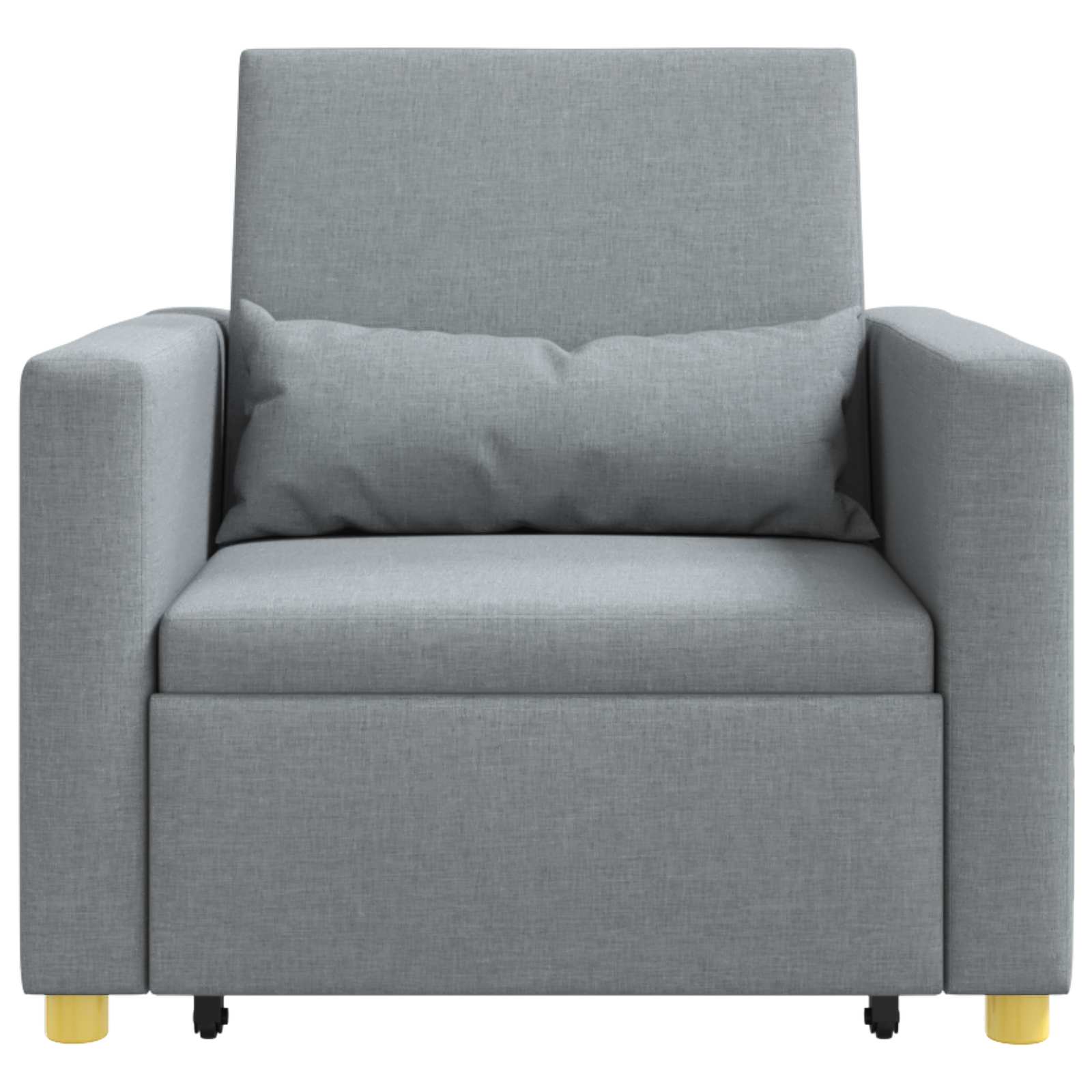 Pull out Sofa Bed Single Hellgrau 90 x 165 x 87 cm Stoff