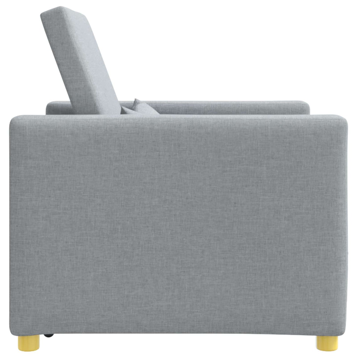 Pull out Sofa Bed Single Hellgrau 90 x 165 x 87 cm Stoff