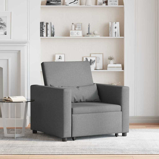 Einzel-Schlafsofa Dunkelgrau 90 x 165 x 87 cm Stoff