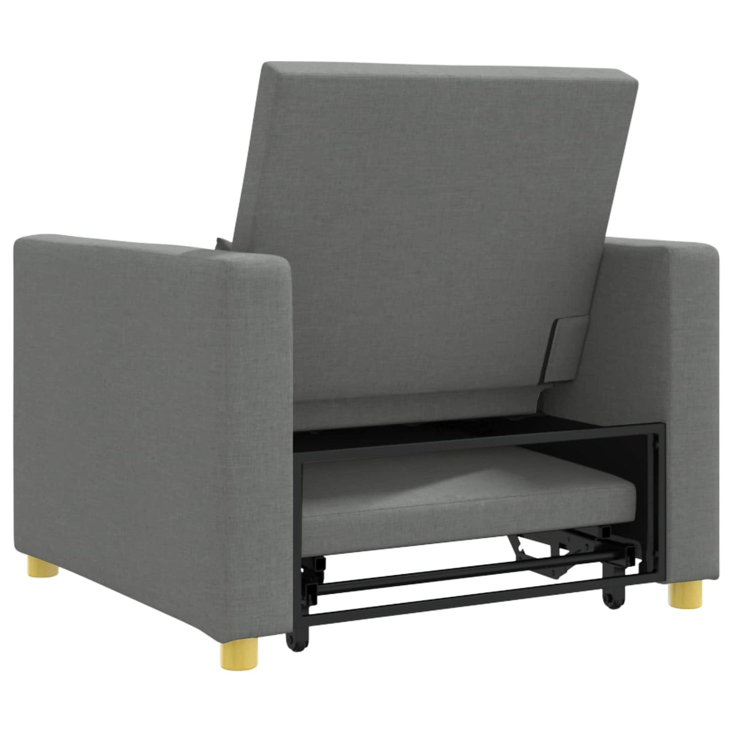 Pull out Sofa Bed Single Dunkelgrau 90 x 165 x 87 cm Stoff