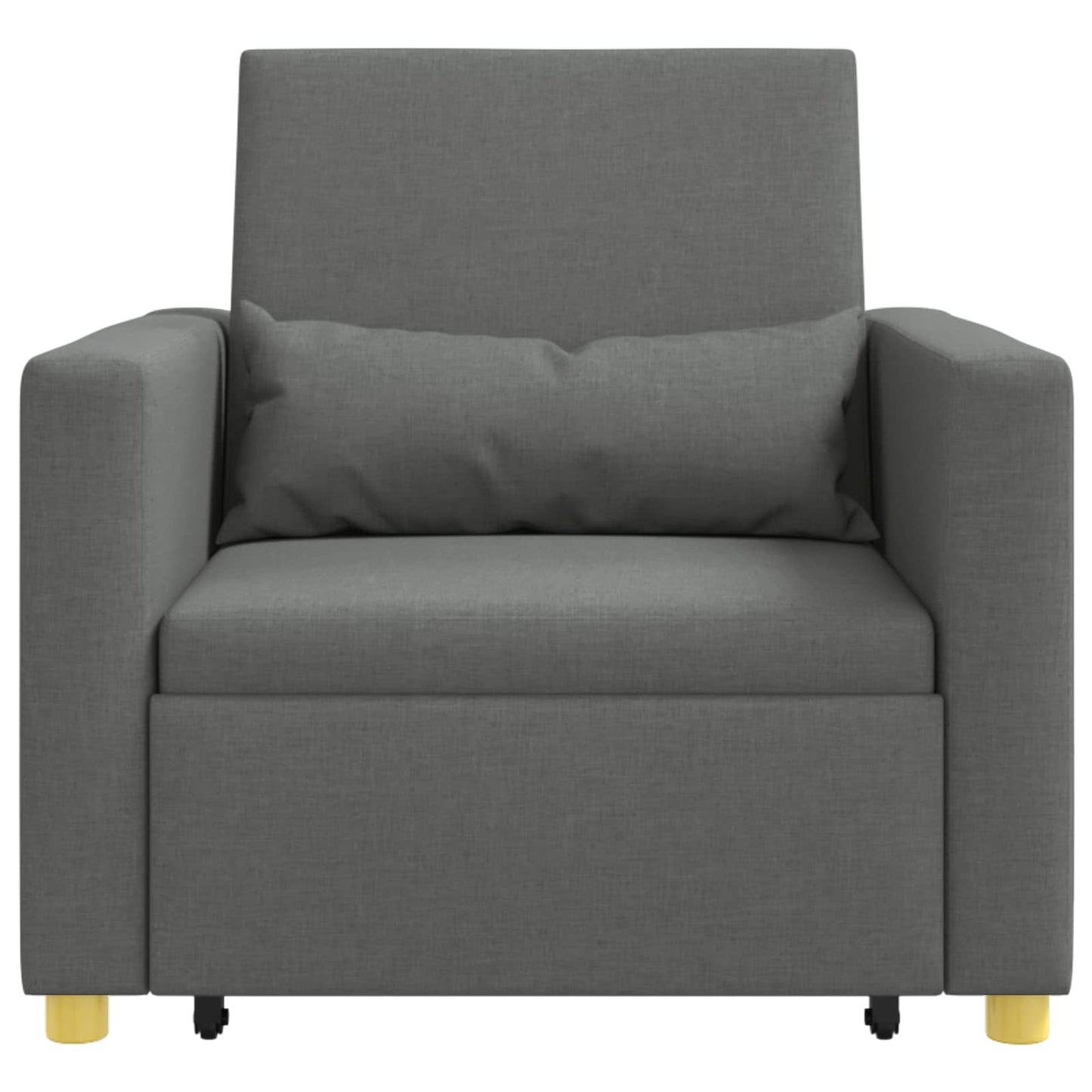 Pull out Sofa Bed Single Dunkelgrau 90 x 165 x 87 cm Stoff