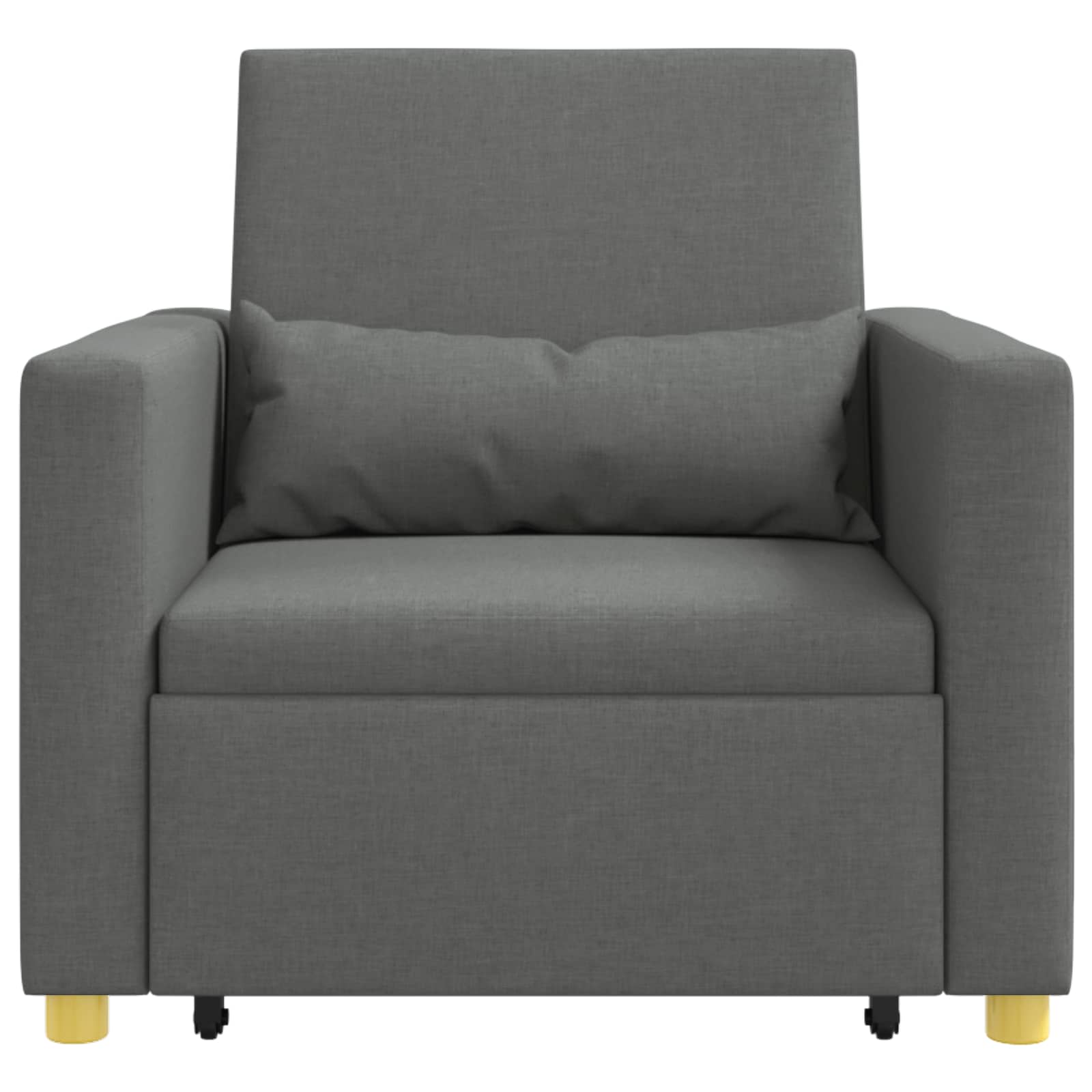 Pull out Sofa Bed Single Dunkelgrau 90 x 165 x 87 cm Stoff