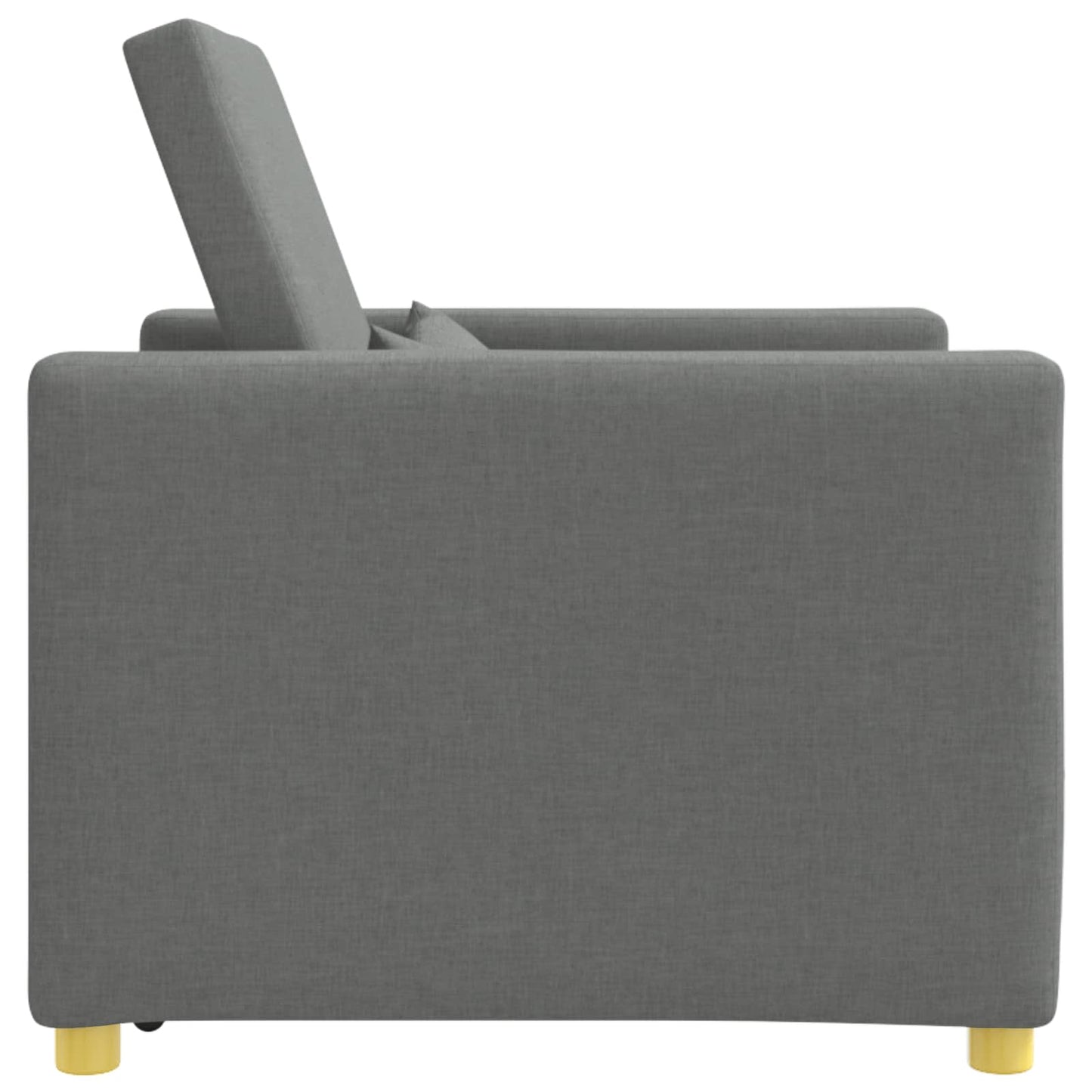 Pull out Sofa Bed Single Dunkelgrau 90 x 165 x 87 cm Stoff
