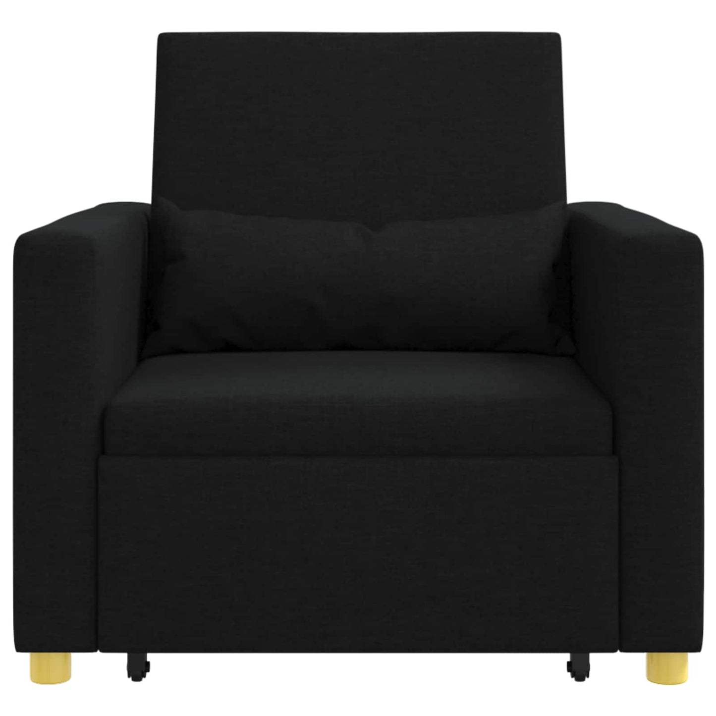 Pull out Sofa Bed Single Mit Rad Schwarz 90 x 165 x 87 cm Stoff