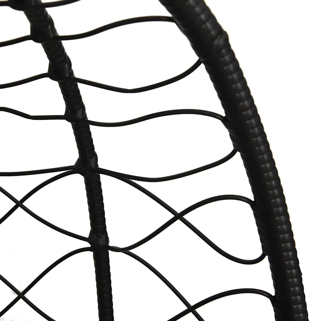 Hängendes Ei-Stuhl Taupe 91,5 x 54,5 x 107 cm Poly-Rattan