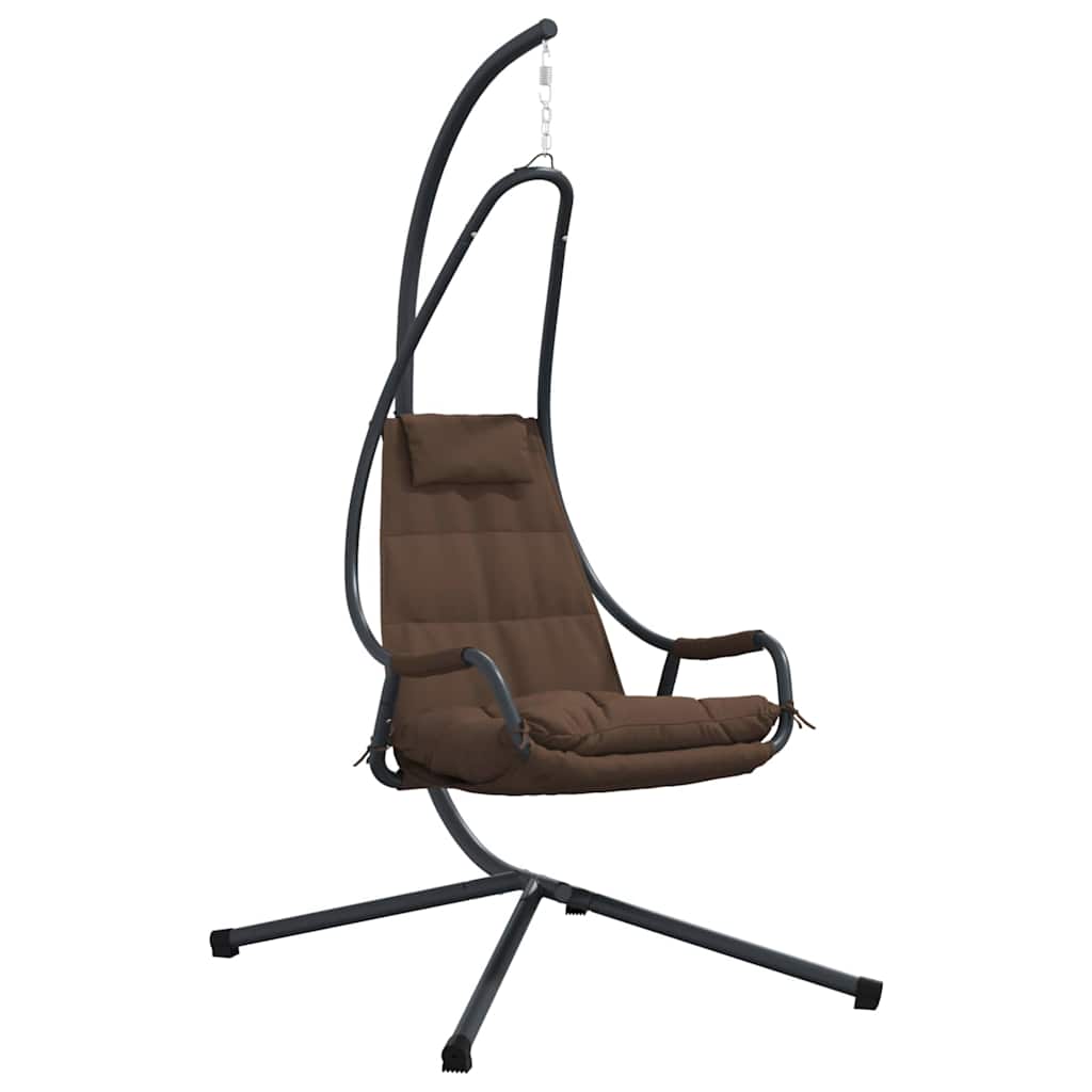 Hängendes Ei-Stuhl Kaffeebraun 94 x 107 x 196,5 cm Stahl