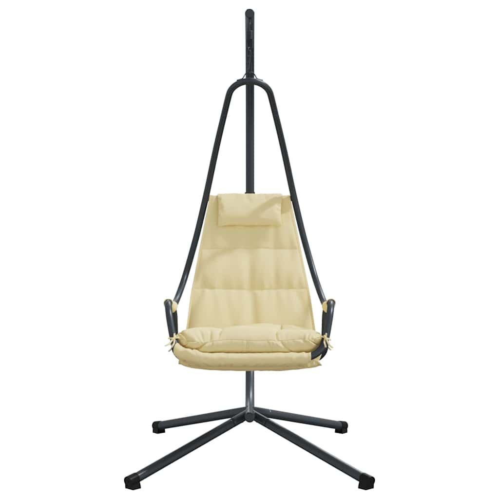 Hängendes Ei-Stuhl Beige 94 x 107 x 196,5 cm Stahl