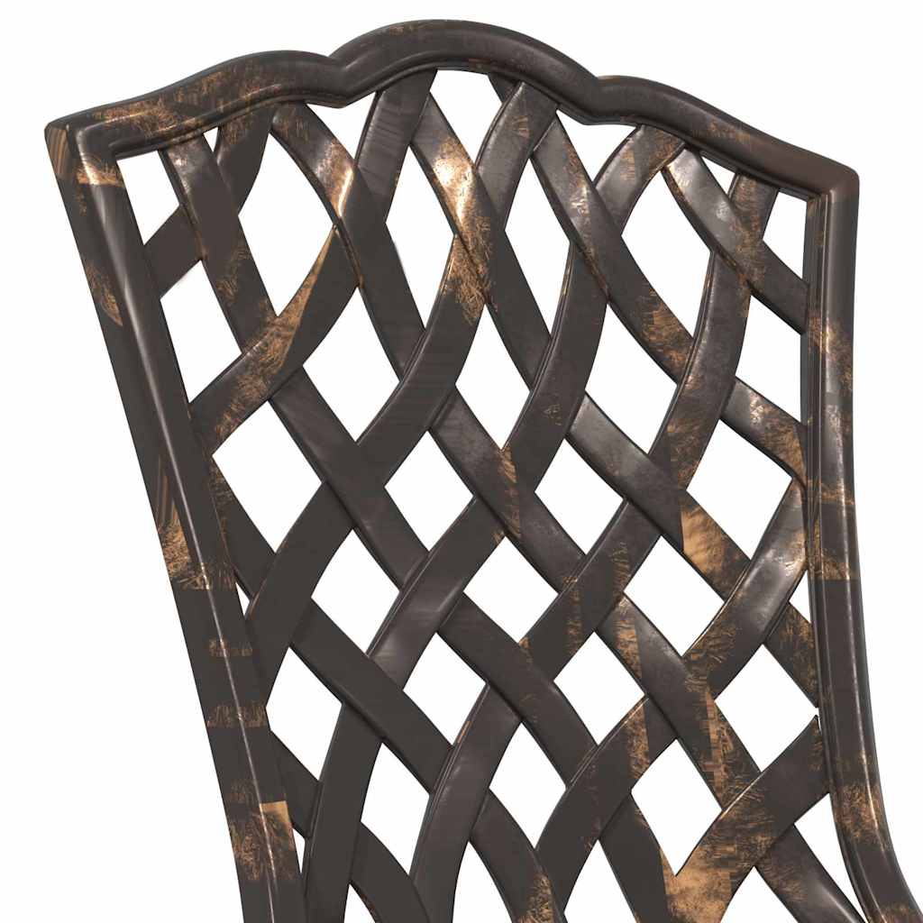 Garten Bistro Set 3 Stk. Bronze Aluminium