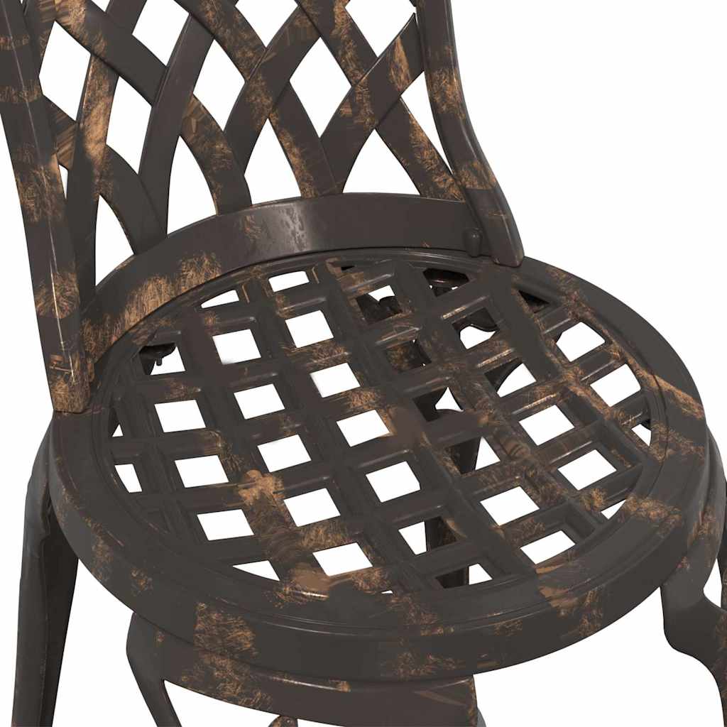Garten Bistro Set 3 Stk. Bronze Aluminium