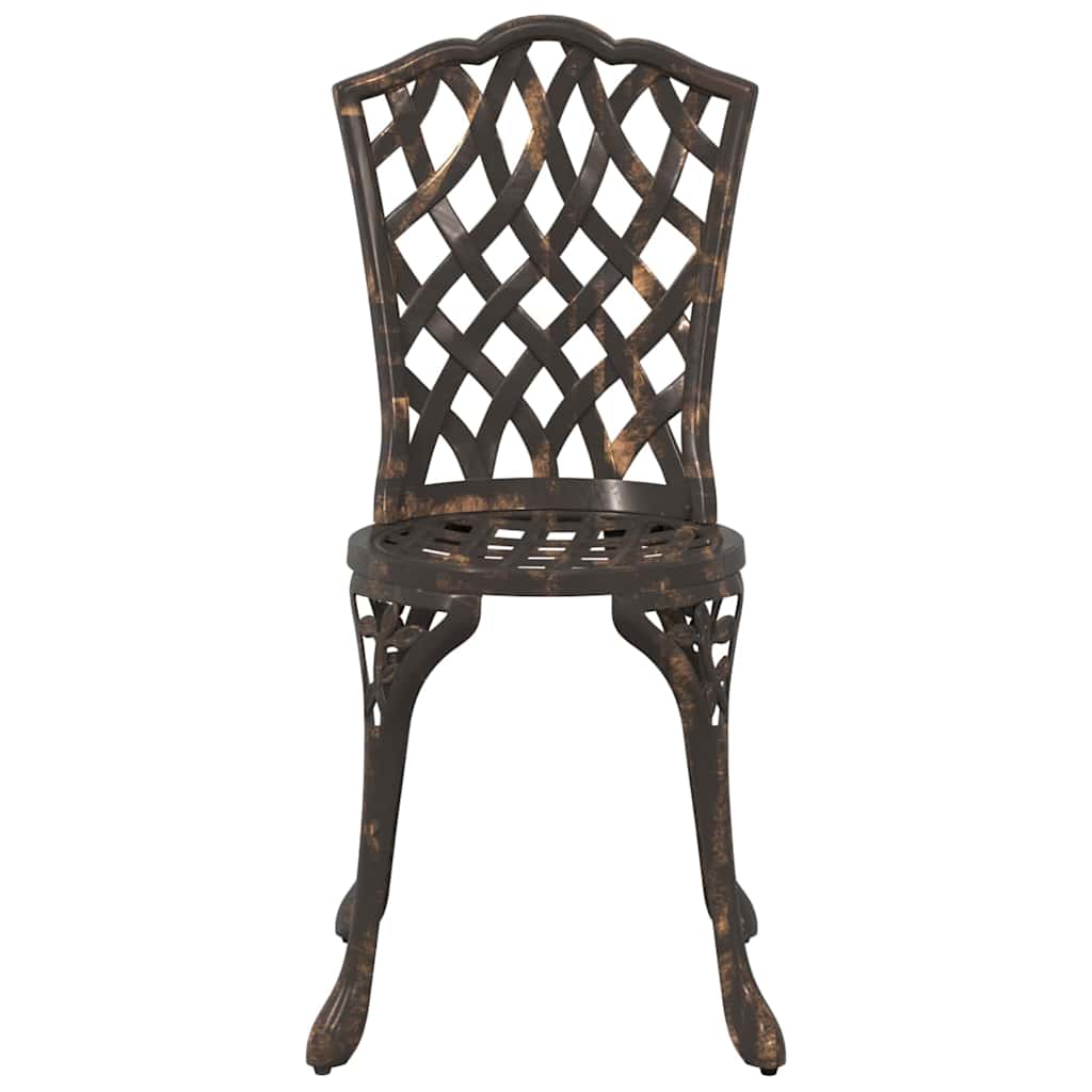 Garten Bistro Set 3 Stk. Bronze Aluminium