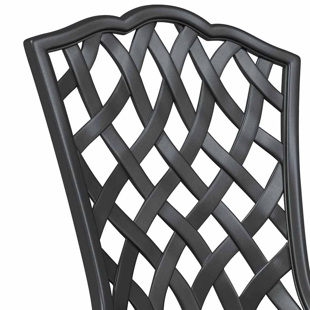 Garten Bistro Set 3 Stk. Schwarz Aluminium