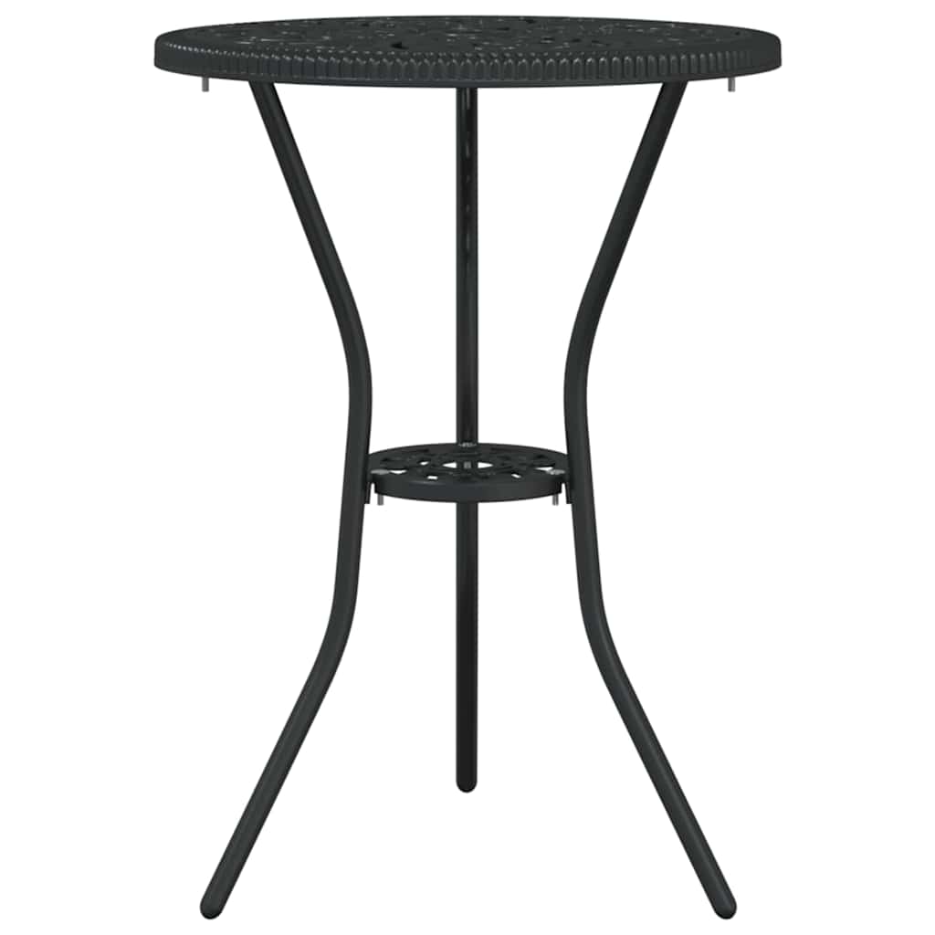 Garten Bistro Set 3 Stk. Schwarz Aluminium