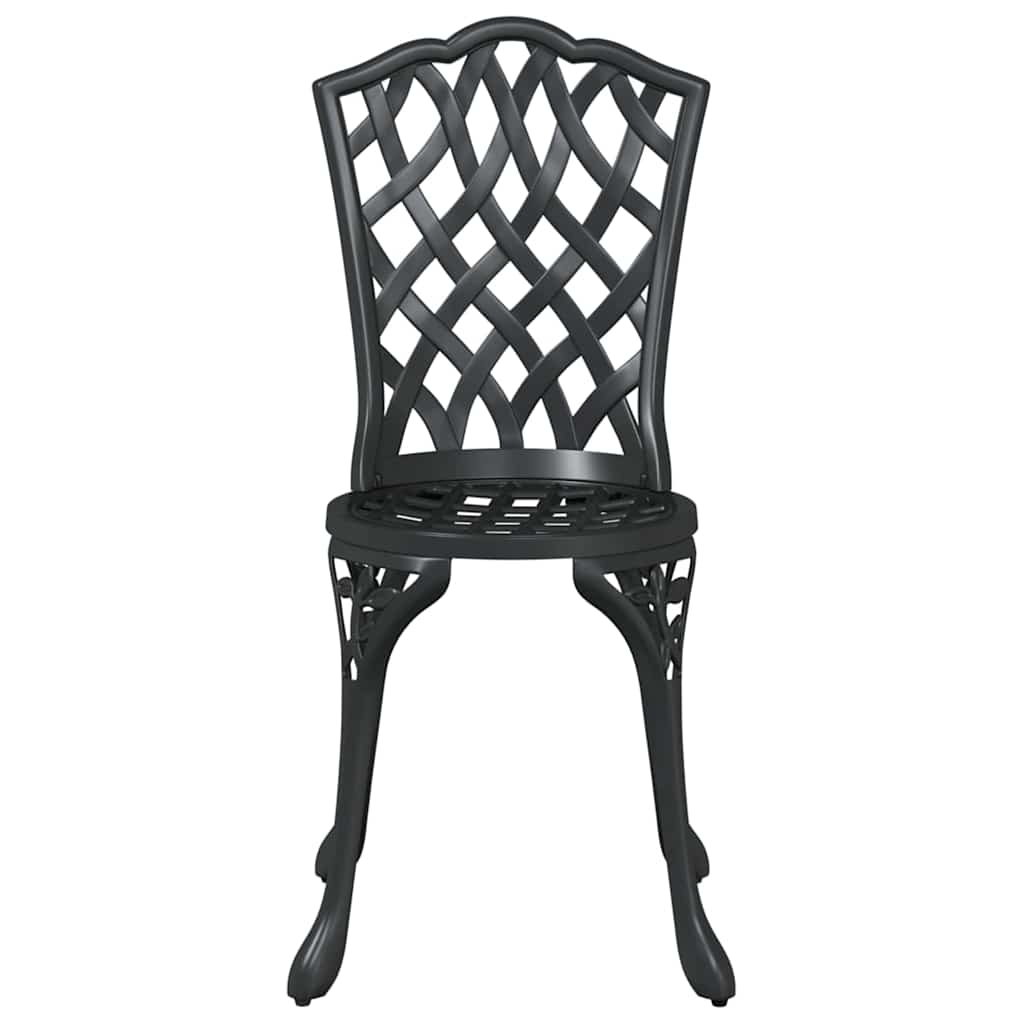 Garten Bistro Set 3 Stk. Schwarz Aluminium