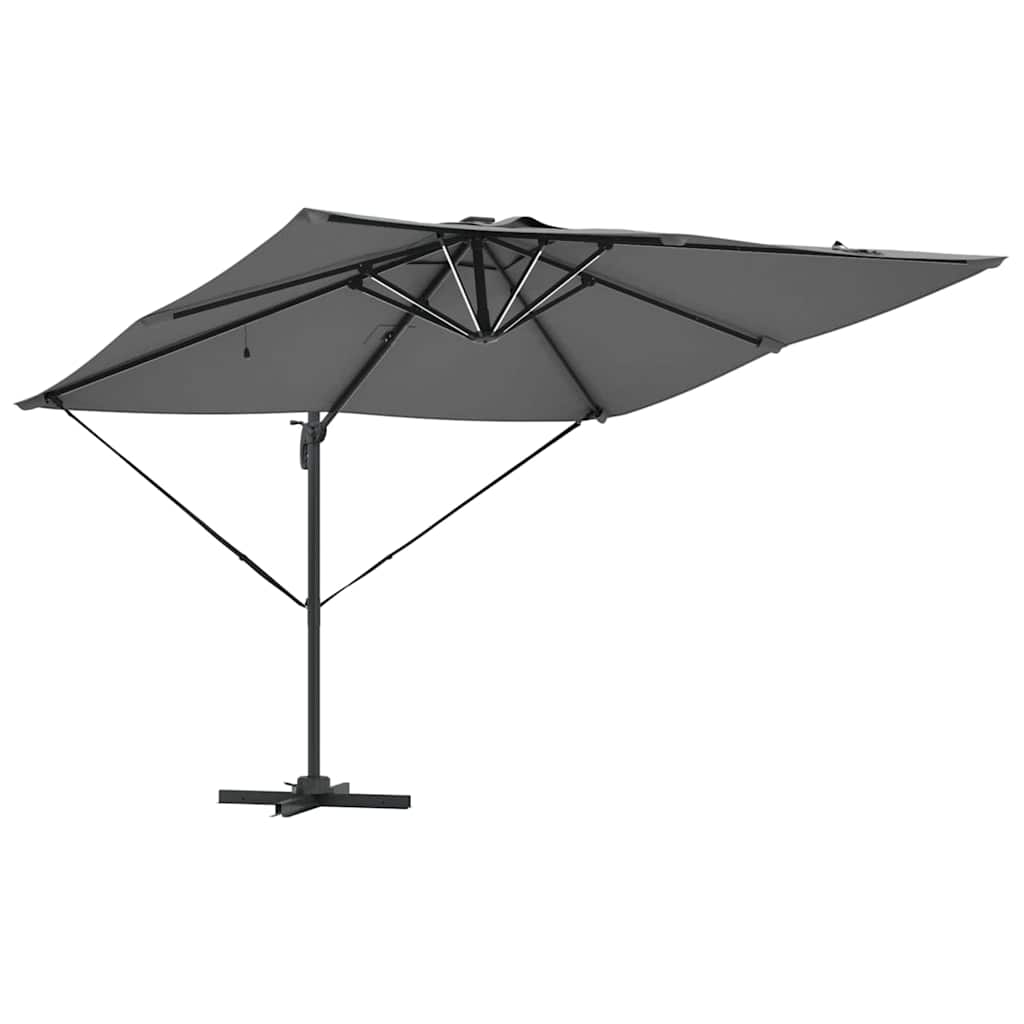 Sonnenschirm mit LED-Lichtleisten Anthrazit 286 x 284 x 270 cm