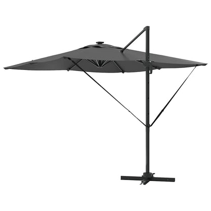 Sonnenschirm mit LED-Lichtleisten Anthrazit 286 x 284 x 270 cm