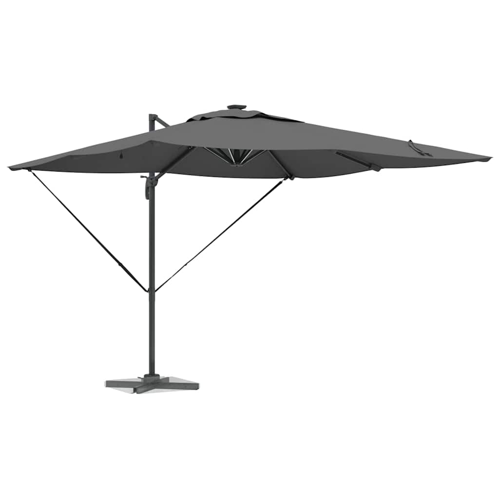 Sonnenschirm mit LED-Lichtleisten Anthrazit 286 x 284 x 270 cm
