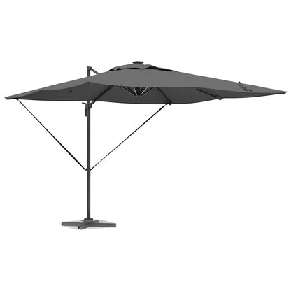 Sonnenschirm mit LED-Lichtleisten Anthrazit 286 x 284 x 270 cm