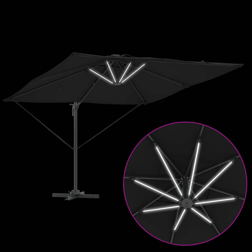 Sonnenschirm Schwarz 286 x 285 x 270 cm Aluminium