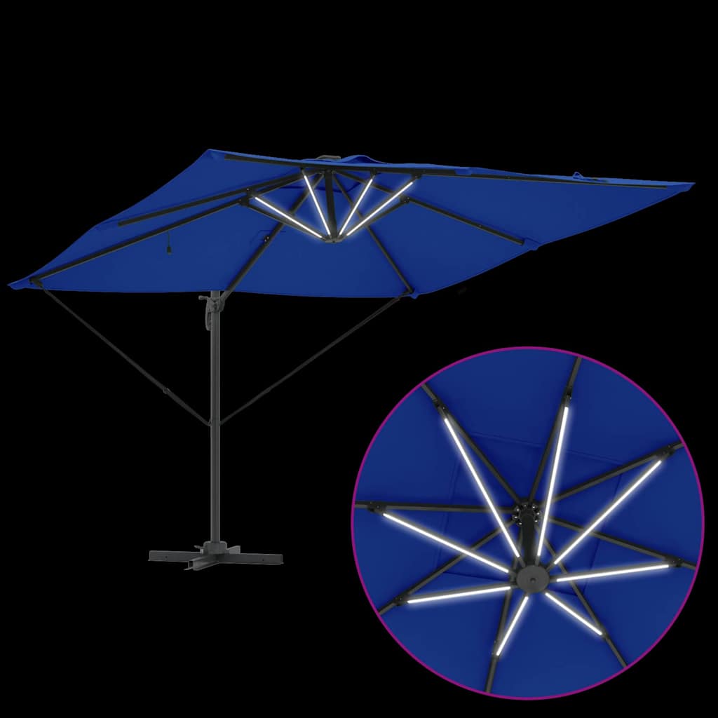 Sonnenschirm Azurblau 286 x 285 x 270 cm Aluminium