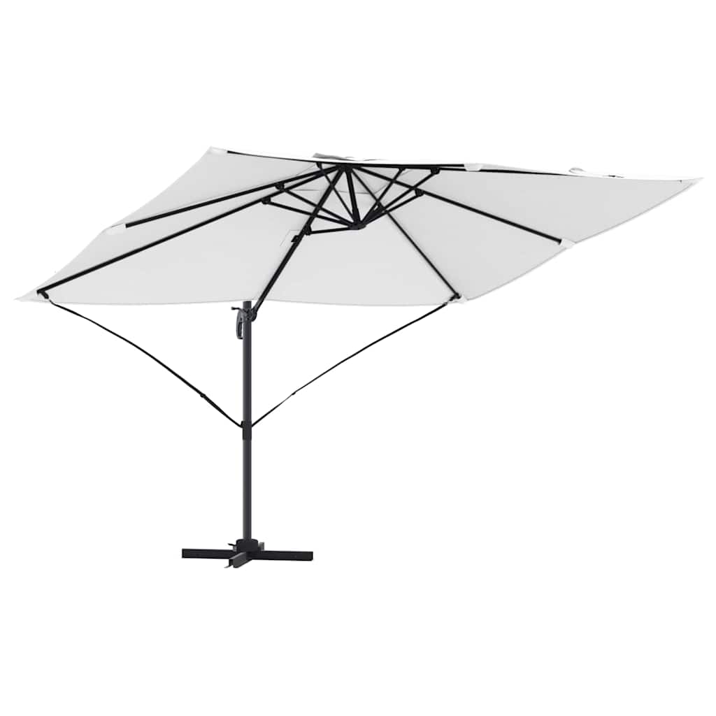 Sonnenschirm Sand 351 x 250 x 260 cm Polyester und Aluminium
