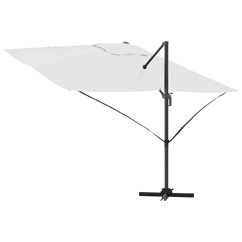 Sonnenschirm Sand 351 x 250 x 260 cm Polyester und Aluminium