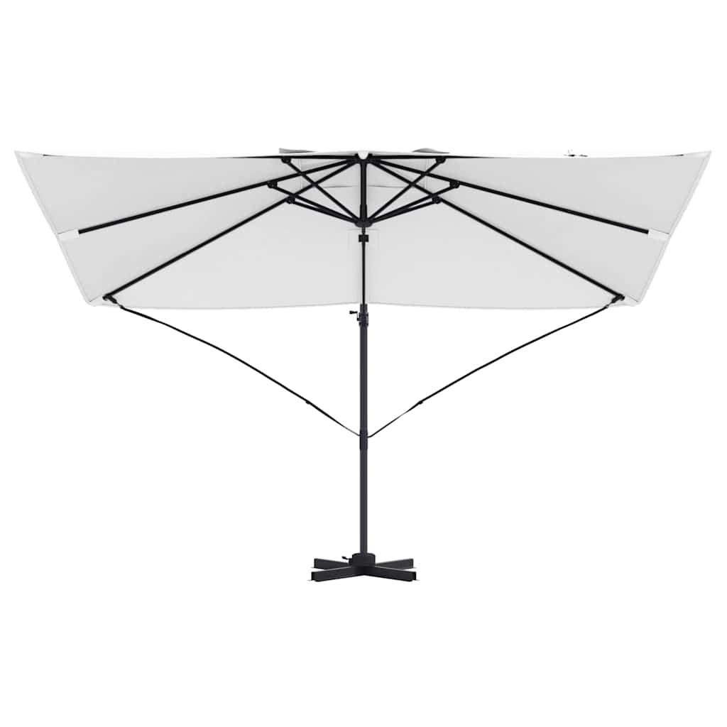 Sonnenschirm Sand 351 x 250 x 260 cm Polyester und Aluminium